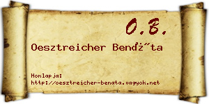 Oesztreicher Benáta névjegykártya